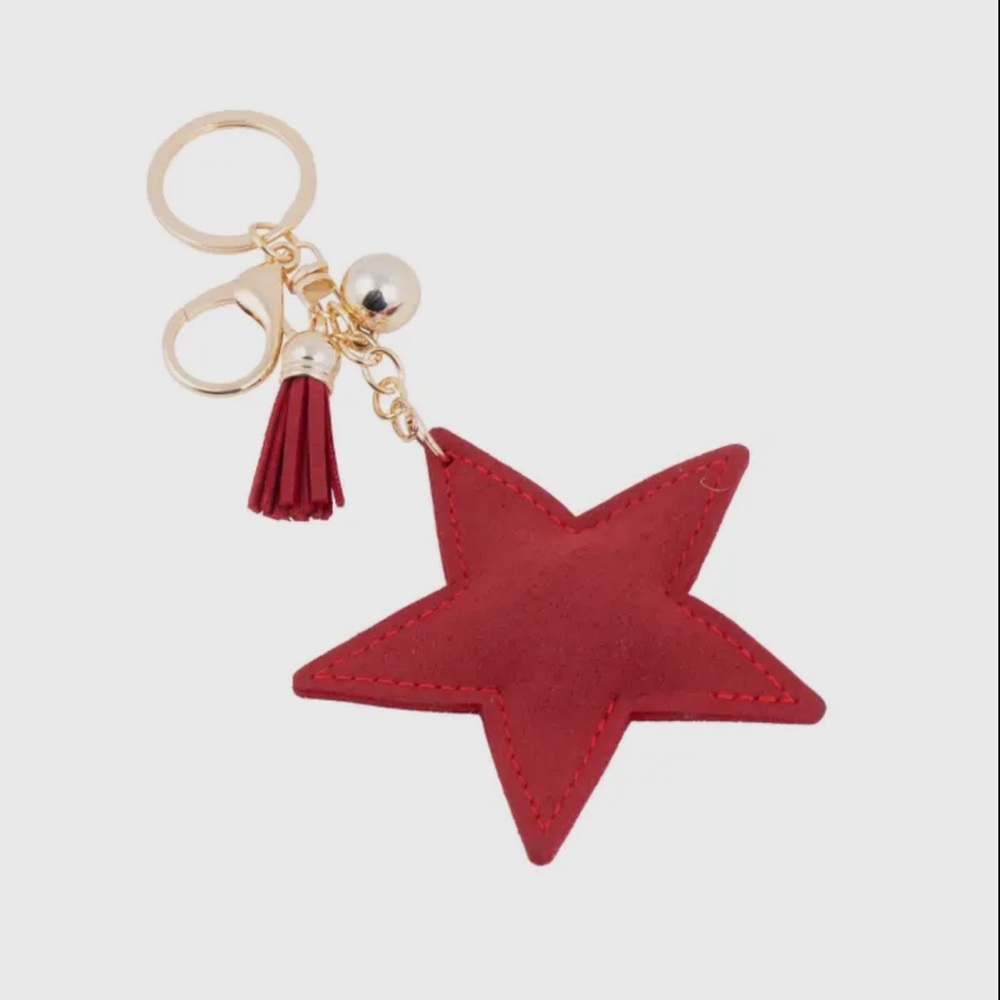 Bling Crystal Star & Tassel Keychain - Picture 4 of 5